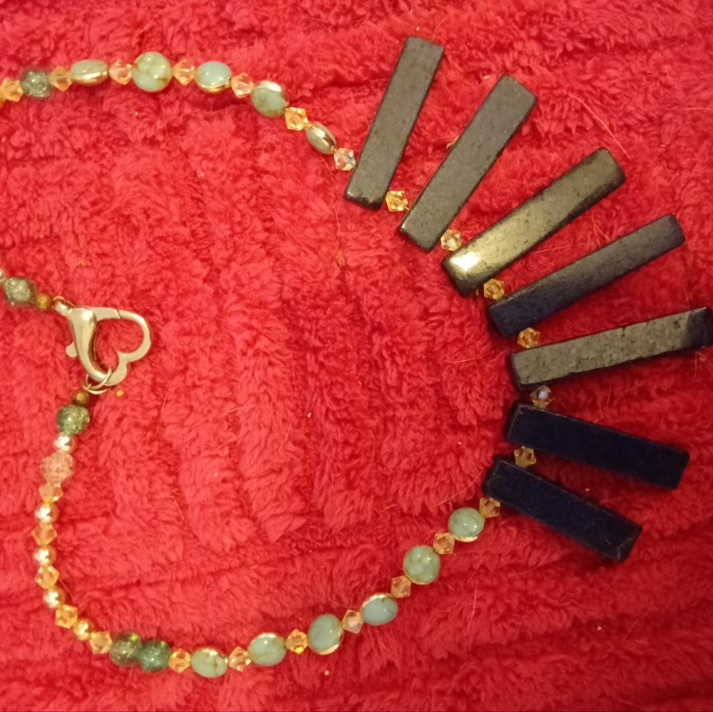 Elegant Blue and Green Necklace